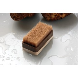 HIC Kitchen Potato Brush and Vegetable Scrubber, Dual-Textured Bristles
