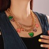 Kercisbeauty Heart Star Cute Pendant Chunky Chain Necklace Colorful Choker