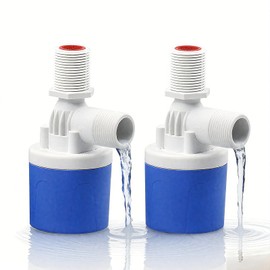 2PCS Water Float Valve, 1/2" Top Inlet Automatic Water Level Control Valve,Shut Off Valves for Water Tank, Pool, Livestock Troughs