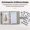 KONVINIT Budget Planner German, A6 Budget Binder with Money Envelopes