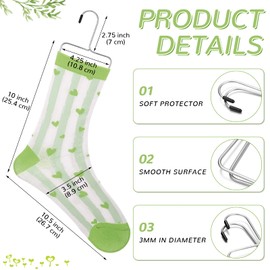 FoldTier 2 Pcs Sock Blockers for Knitting Pair of Stainless Steel Sock Blockers Sock Drying Hanger for Knitting & Crochet, Shaping, Drying, Displaying Knitted Socks