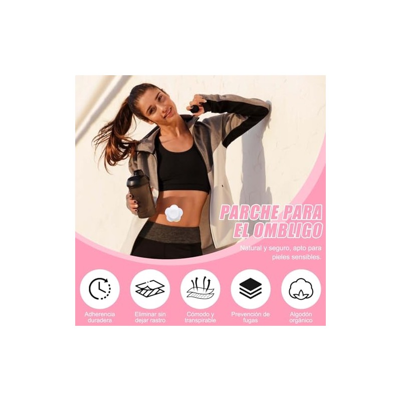 Parches Autoadhesivos de Aceite de Ricino para Ombligo, 120PCS Autoadhesivo