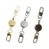 3 Pack Retractable Key Chain Key Ring, Zinc Alloy Metal