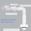1 1/4 Inch Siphon, Space-Saving Siphon, Flexible Drain Hose, 360°