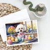 Caroline's Treasures DAC6763GCA7P Decorating Easter Bichon Frise Greeting Cards Pack