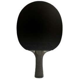 heinsa Black Edition Carbon Table Tennis Bat Professional - ITTF Approved, 2.1mm Topping, 172g Lightweight, 2 Carbon Layers, Light Walnut Wood, Concave Grip for Spin, Speed & Control