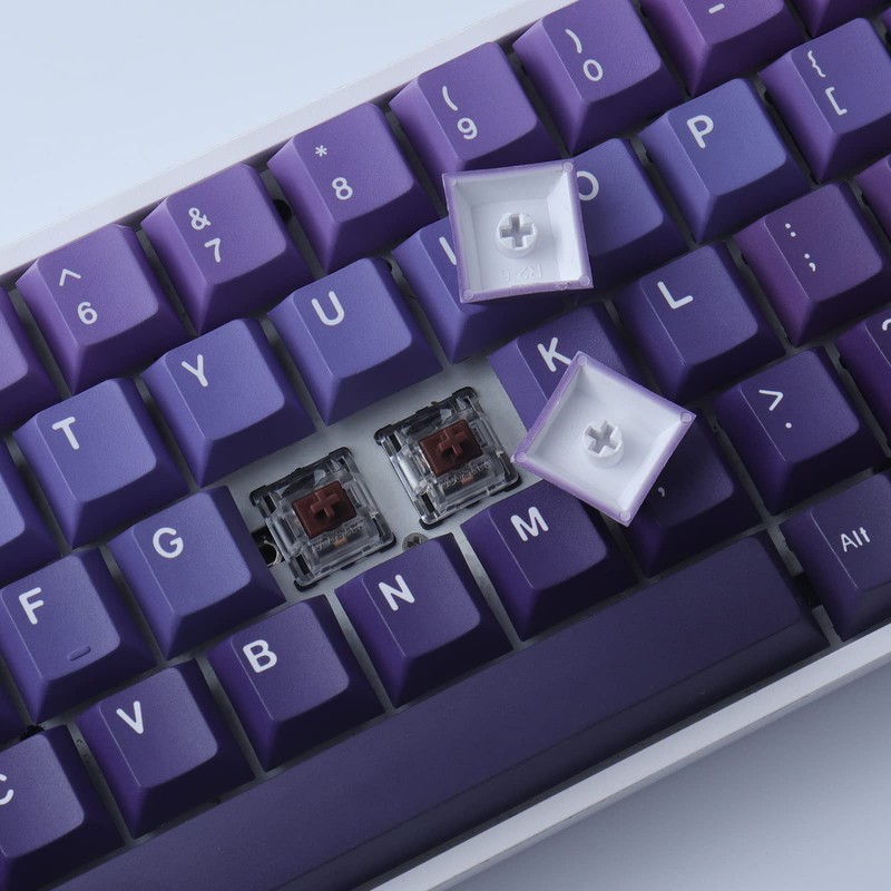 JakeTsai PBT Keycaps, 126 Key Colour Sublimation Cherry Profile Keycaps