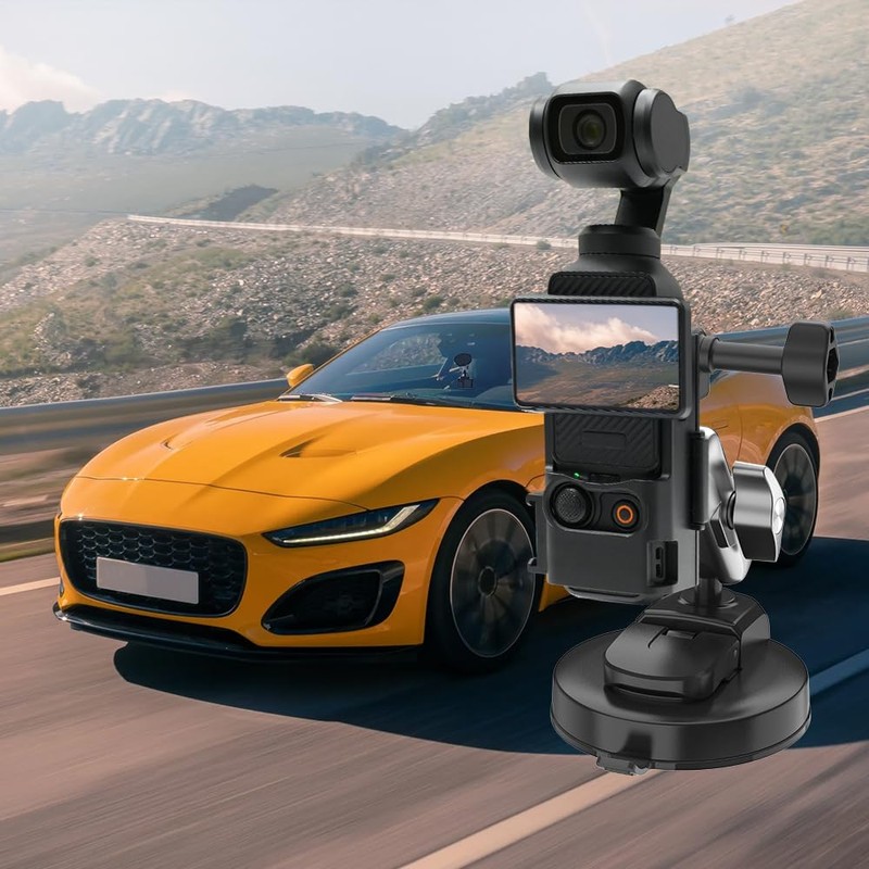 NEOSOU Metal Suction Cup Car Mount for Osmo Pocket 3,