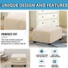 Uavchy Square Footstool Cover, Stretch Ottoman Cover Washable Super Soft