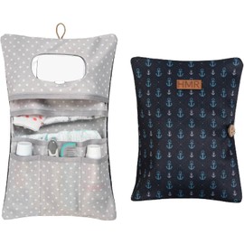 HAMUR - Bolsa organizadora portátil para bebé, mini pañalera plegable para carriola y viaje, ideal para recién nacidos, niños y niñas, diseño