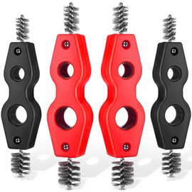 Honoson - Limpiador de tubos de cobre, 4 en 1, cepillo para polvo de tubo de cobre, cepillo para polvo de tubo de cobre, limpiador de roscas en el interior y exterior, herramienta limpiadora de cepillos de fontanero, herramienta para instalación de fonta