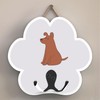 Global Designs DOG PET THEMED HOME DECORATIONS PAWPRINT HOOK WOODEN
