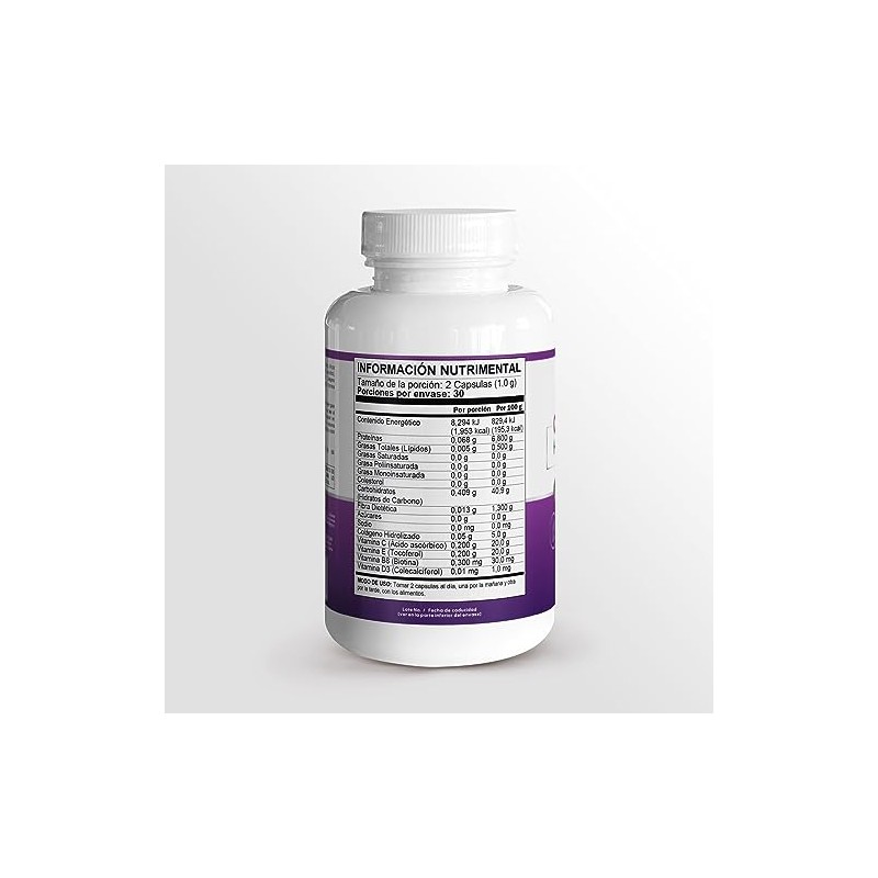 Pack Colágeno Hidrolizado Cápsulas Vitaminas Biotina Fortalece Articulaciones Cabello Uñas