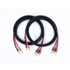 Canare 4S11 Star Quad 11 AWG BiWire Speaker Cable 1 Pair, 2 to 4 Banana, 7 Ft.