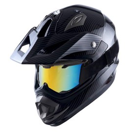 4-FQ Motocross Goggles Motorcycle Goggles High Quality Off Road Racing Cross Goggles Anti Fog UV Protective Glasses Sports Glasses Retro Cycling Glasses for ATV Dirt Bike (Black Frame + Silver Lenses)