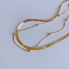 18k ball chain, two-line snake rope, two-line silver anklet, two-line