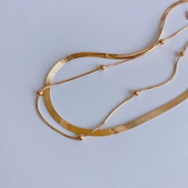 18k ball chain, two-line snake rope, two-line silver anklet, two-line ball chain / 18k 볼 체인 뱀줄 두줄 은발찌 두줄 볼체인