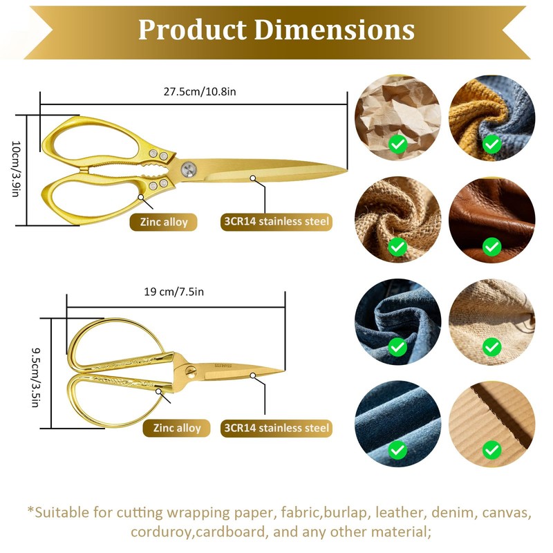 Ribbon Cutting Ceremony Kit with Gold Ceremonial Scissors (5-Person Set)
