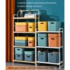 HapiLeap Storage Boxes With Lids, Stackable Plastic Storage Baskets for