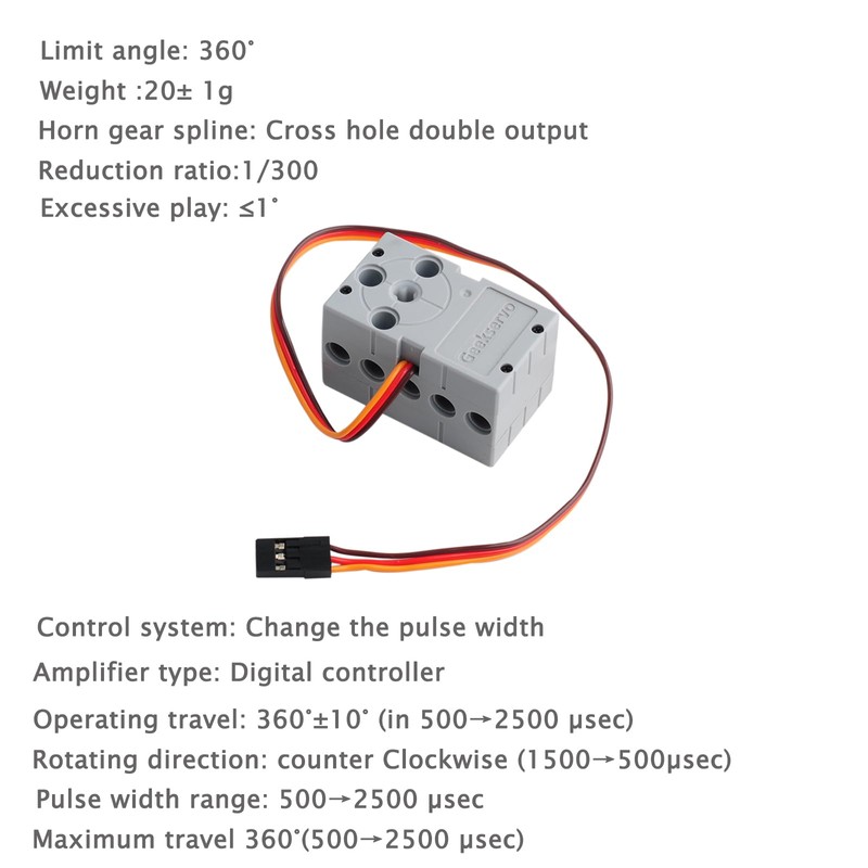 4 Geekservo Servo 360° KG gradation servers, programmable dual output