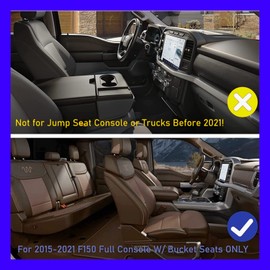 XXCIWP 2023 F150 Console Tray Center Console Organizer Tray for 2015-2022 2023 2024 Ford F150 Raptor Center Armrest Glove Storage Box for Ford F150 2022 Accessories F150 Armrest Secondary Storage Box