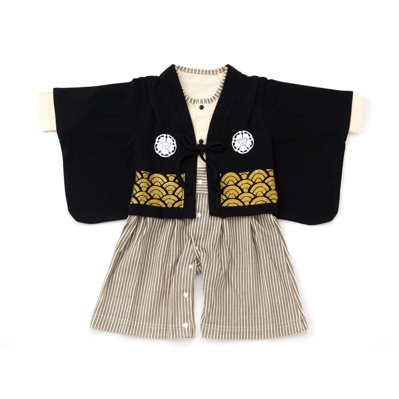 Fun Hakama Romper for Boys and Babies, Kimono, Kimono, With