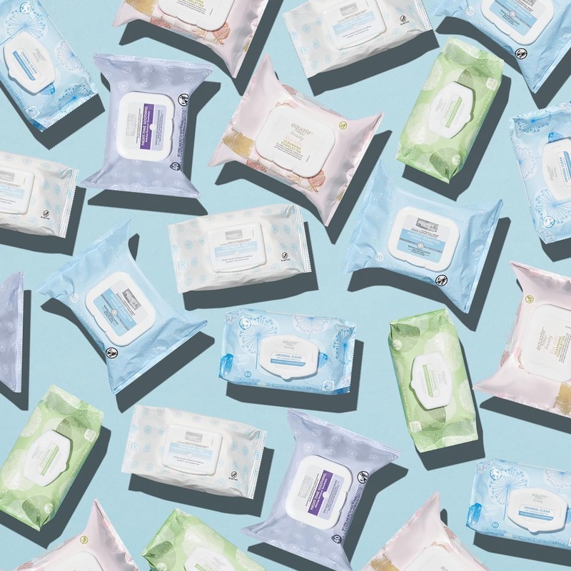 Equate Exfoliating Wet Cleansing Makeup Remover Facial Wipe, Twin Pack,