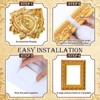 Lineshading 6 Pcs Large Photo Booth Props Gold Picture Selfie