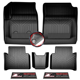 TYG Anti-Slip 7Pcs Custom Floor Mats for 2015-2022 Chevy Colorado Crew Cab/GMC Canyon Crew Cab | All-Weather Car Floor Liners with Weather Strips | Automotive Carpet for Winter, Ski, Hunting, Camping
