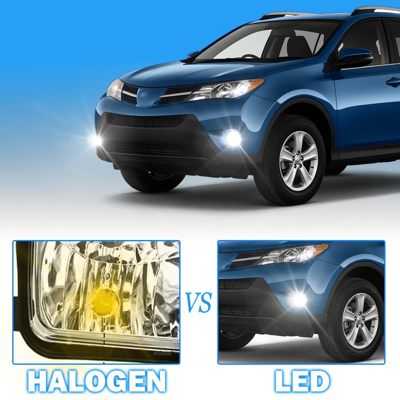 LED & DRL Fog Lights for 2013 2014 2015 RAV4