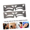 Mikinona Stylish Eyebrow Measuring Tool 2pcs Stainless Steel Ruler Stencil