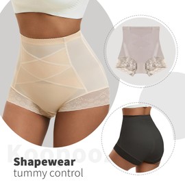 KoopooZone Shapewear Shorts,High Waisted Shapewear for Women Tummy Control,Body Shaper Shorts Thigh Slimmer Grey