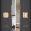 Pocket Door Lock Hardware with Pull, Recessed Handle Latch,Invisible Sliding