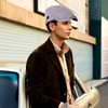 YAMEIZE Retro Cotton Flat Cap for- Men Ivy Newsboy Peaky