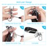 QBUC Genuine Leather Car Keychain,Universal Heavy Duty Metal Key Chain