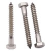 M8 x 65mm Hex Lag Screws, 304 Stainless Steel 18-8,