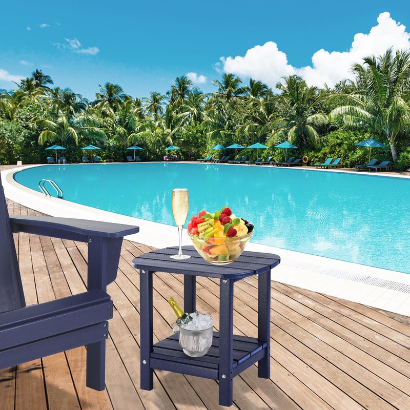 LZRS Double Adirondack Side Table, Outdoor Side Tables, End Tables