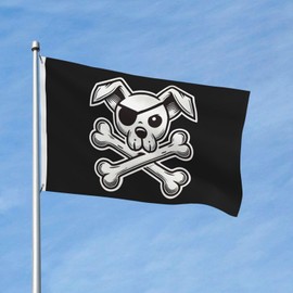 zyatbwi Dogs Pirate Flag 3x5 Ft Animal Pirate Flags for Home Outdoor Indoor Garden Home Decoration Banner 2