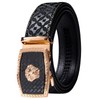 Barry.Wang Black Belt Men Designer Ratchet Buckle Sliding Belt Large