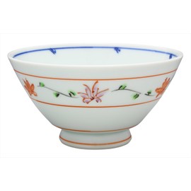 西富 Ceramic Dinner 碗 Red 11.7 cm Hasami One Dream Kilns, Flower From