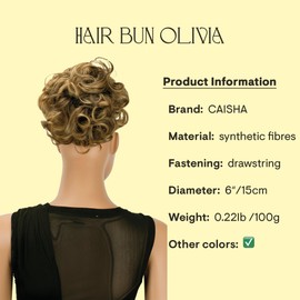 Prettyshop Hairpiece Rubber Scrunchy Bun for Wearing Hair Up