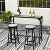 Outsunny 47" Outdoor Bar Table, Bar Height Patio Table with