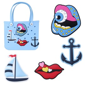 Linsoir Beads - Juego de 4 abalorios para bolsa de Bogg, accesorios para bolsas de Bogg, accesorios para bolsas de inserción, compatibles con bolsas de playa Simply Southern de todos los tamaños,