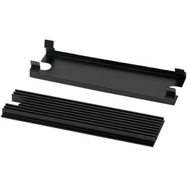 Thermal Grizzly - NVMe M.2 SSD Cooler - Includes 2x Matching Minus Pad 8 Thermal Pads - Compatible with Many Manufacturers - SSD Heatsink - Black Aluminium
