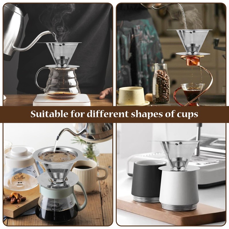 Coffee Filter, Stainless Steel Coffee Extractor, Reusable drip Filter, Handheld