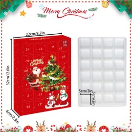 MORAINJAY Advent Calendar 2024 Christmas Box,Advent Calendar Box with 24 Pieces Mochi Squishies Toys,Christmas Cottage Mochi Countdown Calendar,24 Days Mochi Squishies Toys Gifts for Adults Kids