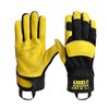 KameLo Goatskin Leather Multipurpose Riggers Safety Work Gloves with Secure