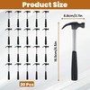 20 Pcs Mini Claw Hammer Bulk 6.5 Inch Solid Tubular