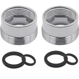 2 Pcs Faucet Adapter Kitchen Sink Faucet Adapter Sink Hose Attachment for Faucet Tap Aerator Connector for Bathroom Kitchen Water Purifier (18mm Female to 22mm Male)
