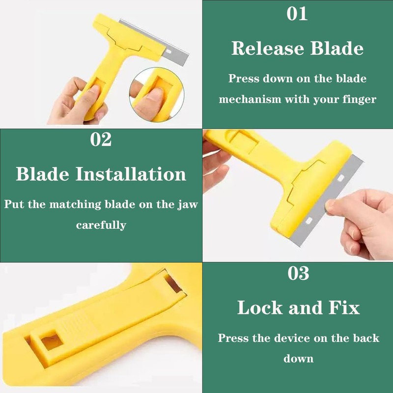 Ditran Razor Blade Scraper - 4" T Shape Scraper Tool